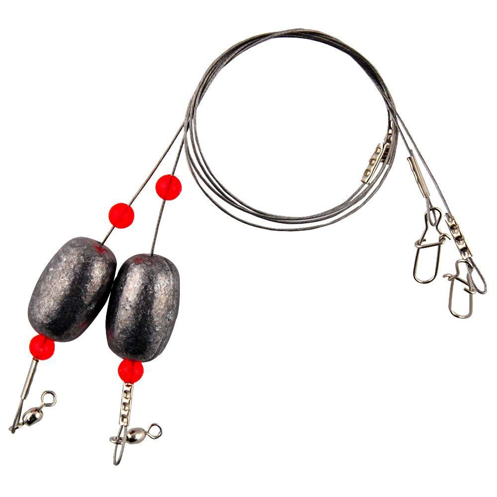 Fishing Egg Weights Rigs Catfish Rig Carolina Rigs for Fishing Saltwater Flounder Rigs Fishing Bottom Rigs Fishing Leader with Weights Fishing Ready Rigs for Grouper Trout Drum Redfish Fishing