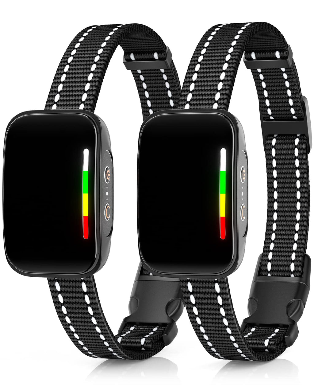 2 Pack Rechargeable Dog Bark Collar for Large Medium Small Dogs Training Collar for Dogs with 4 Adjustable Sensitivity Dog Barking Control Devices Dog Shock Collar with Beep Vibration