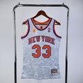 BAPE×M&N Knicks 33 Jersey: White and Blue Tank Top