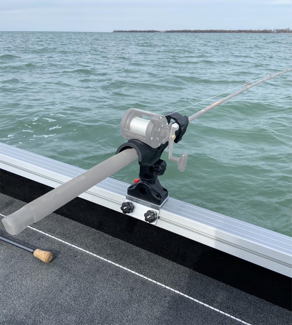 Brocraft Smoker Craft Boats 60 Degree Rod Holder / Polar Kraft Track 60 Degree Rod Holder