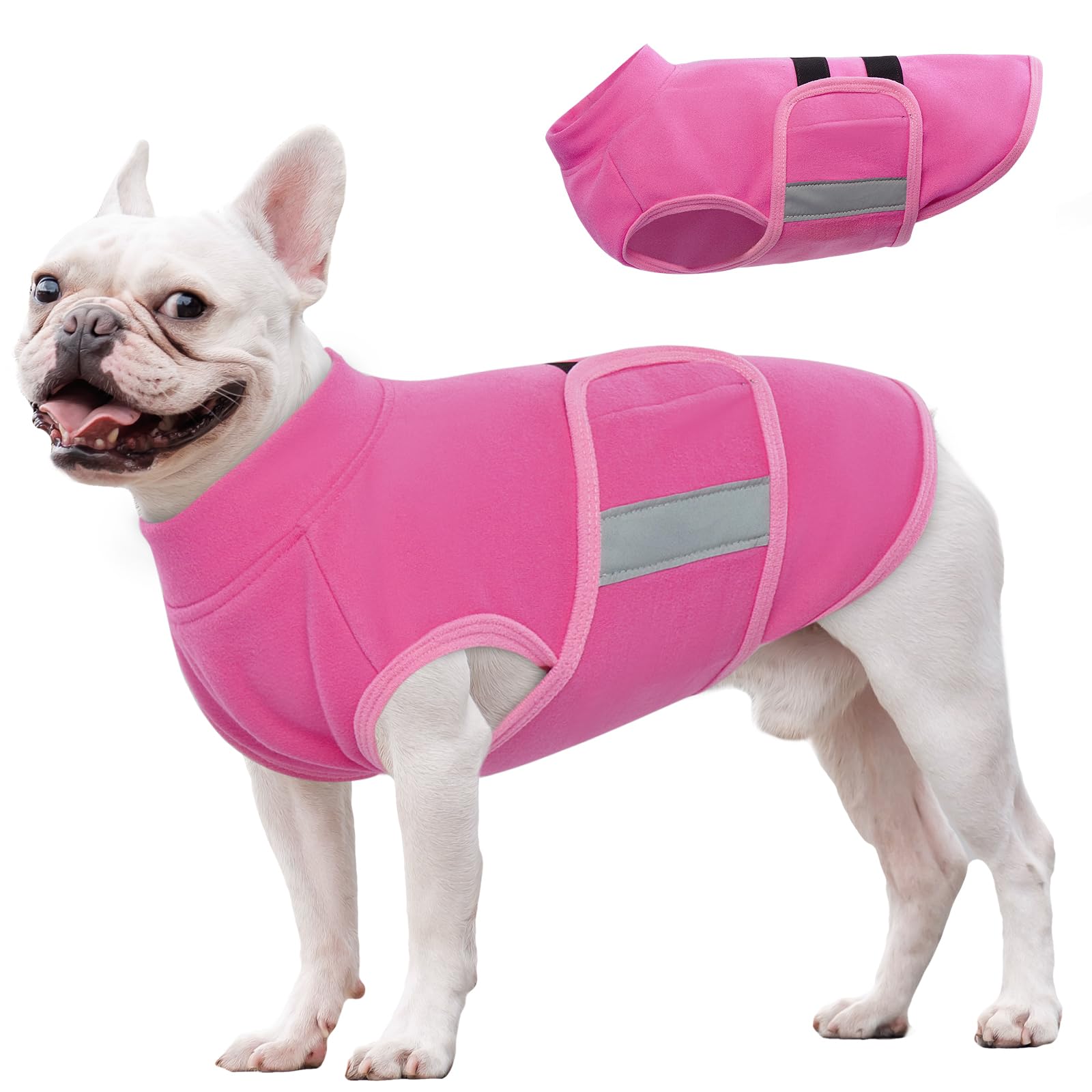 Nanaki Fleece Dog Vest Cold Winter Dog Sweatshirt Soft Dog Fleece Sweater Dog JacketAdjustable Pullover Dog Sweaters Puppy Jacket Dog Warm Clothes Dog Winter Coat Dog Fall Plush Sweater Puppy Jacket